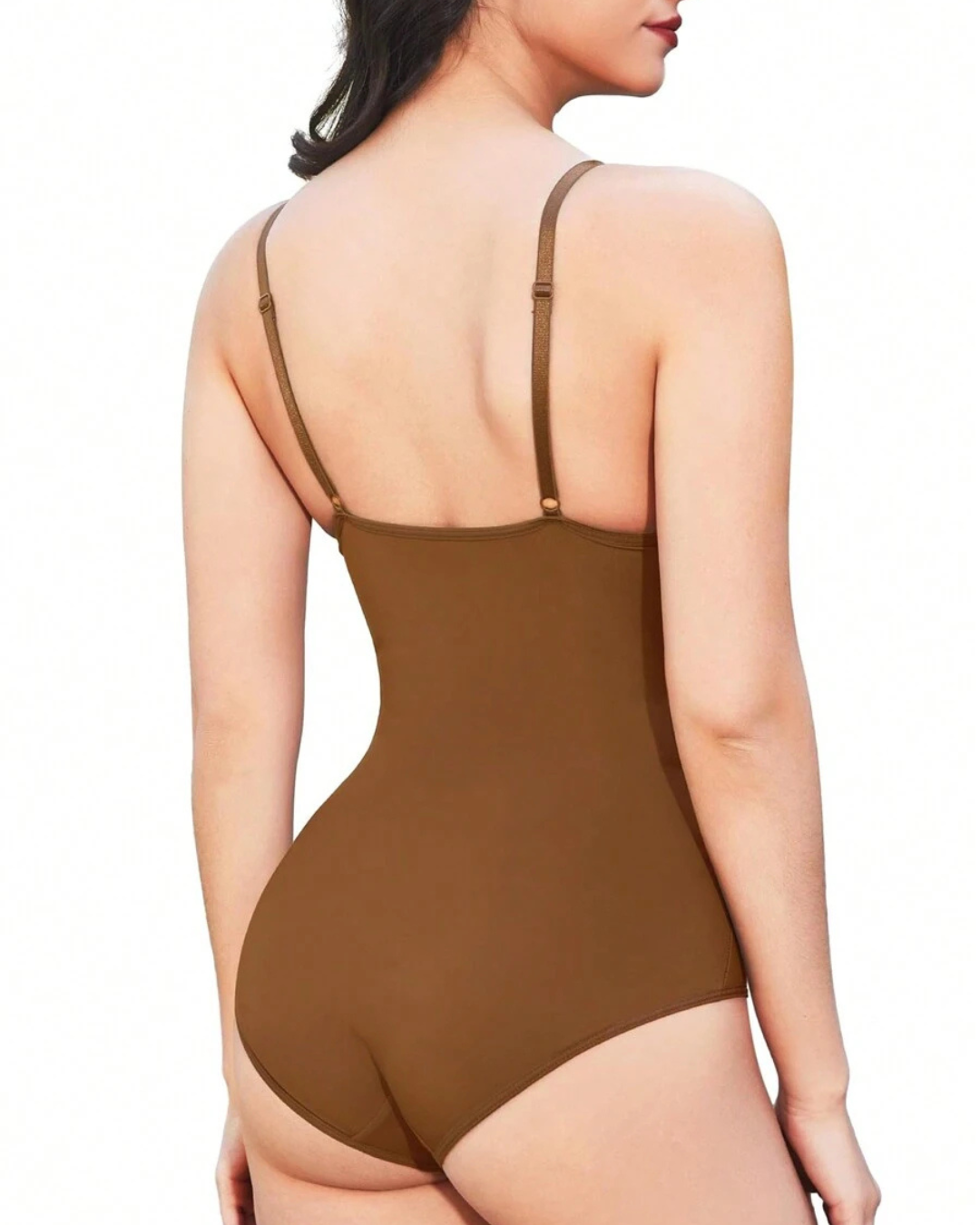 Body Modelador com Decote em V e Controle de Barriga