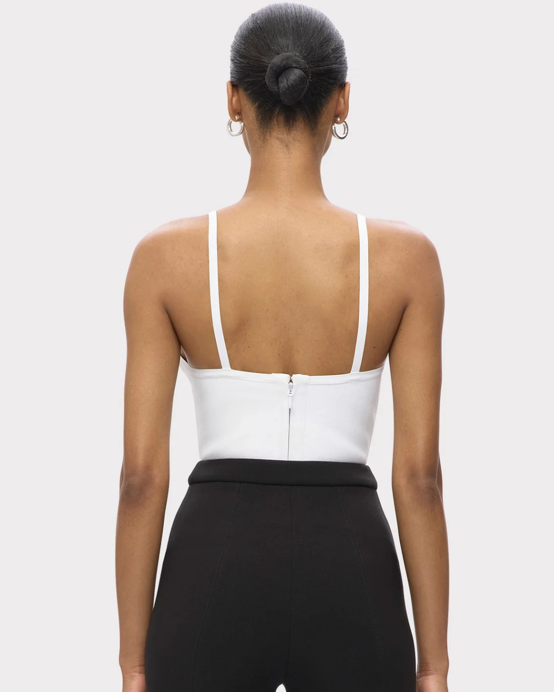 Body Sem Mangas com Decote em Forma de Coração