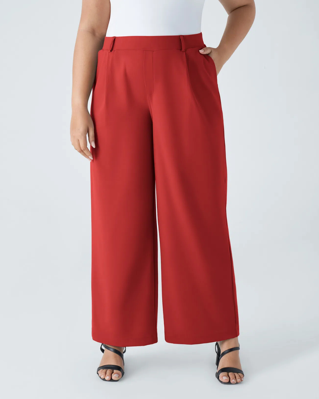 Pantalones casuales para mujer de corte recto
