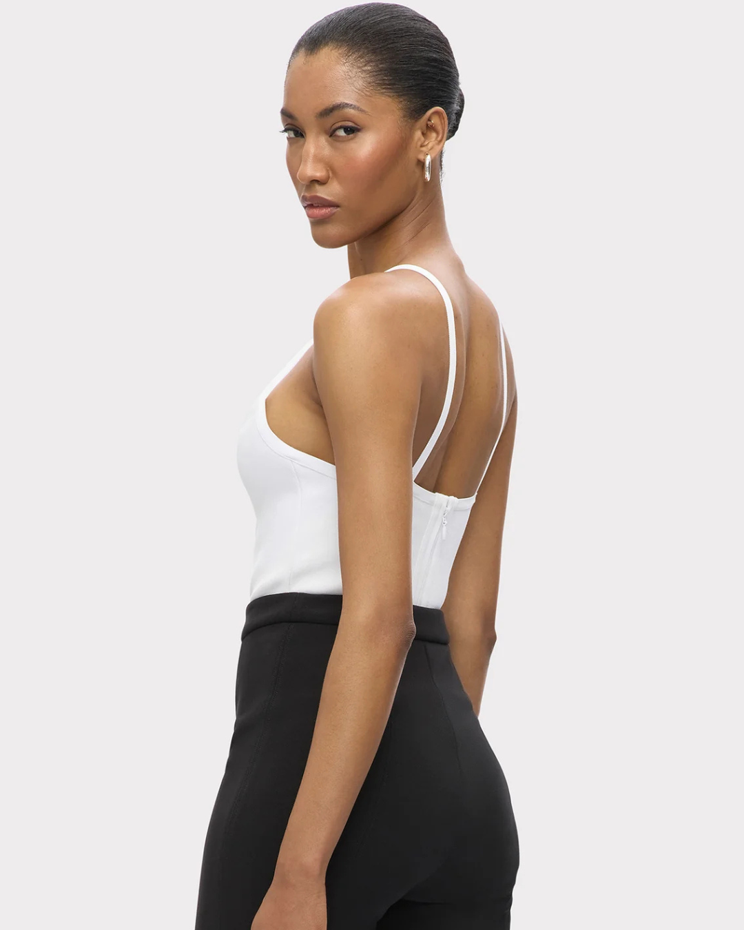 Body Sem Mangas com Decote em Forma de Coração