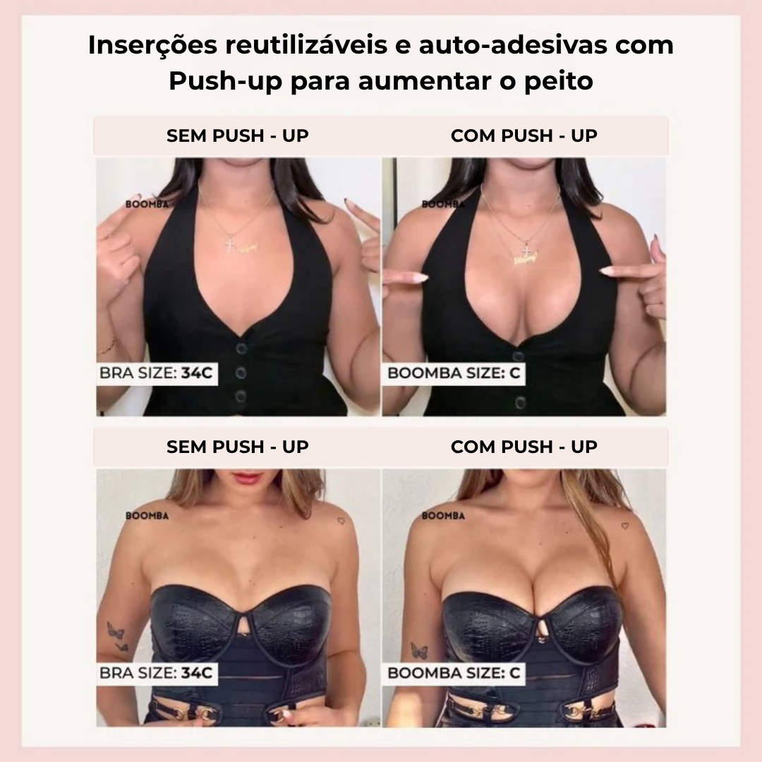 Inserções reutilizáveis e auto-adesivas com Push-up para aumentar o peito (OFERTA 2X1)