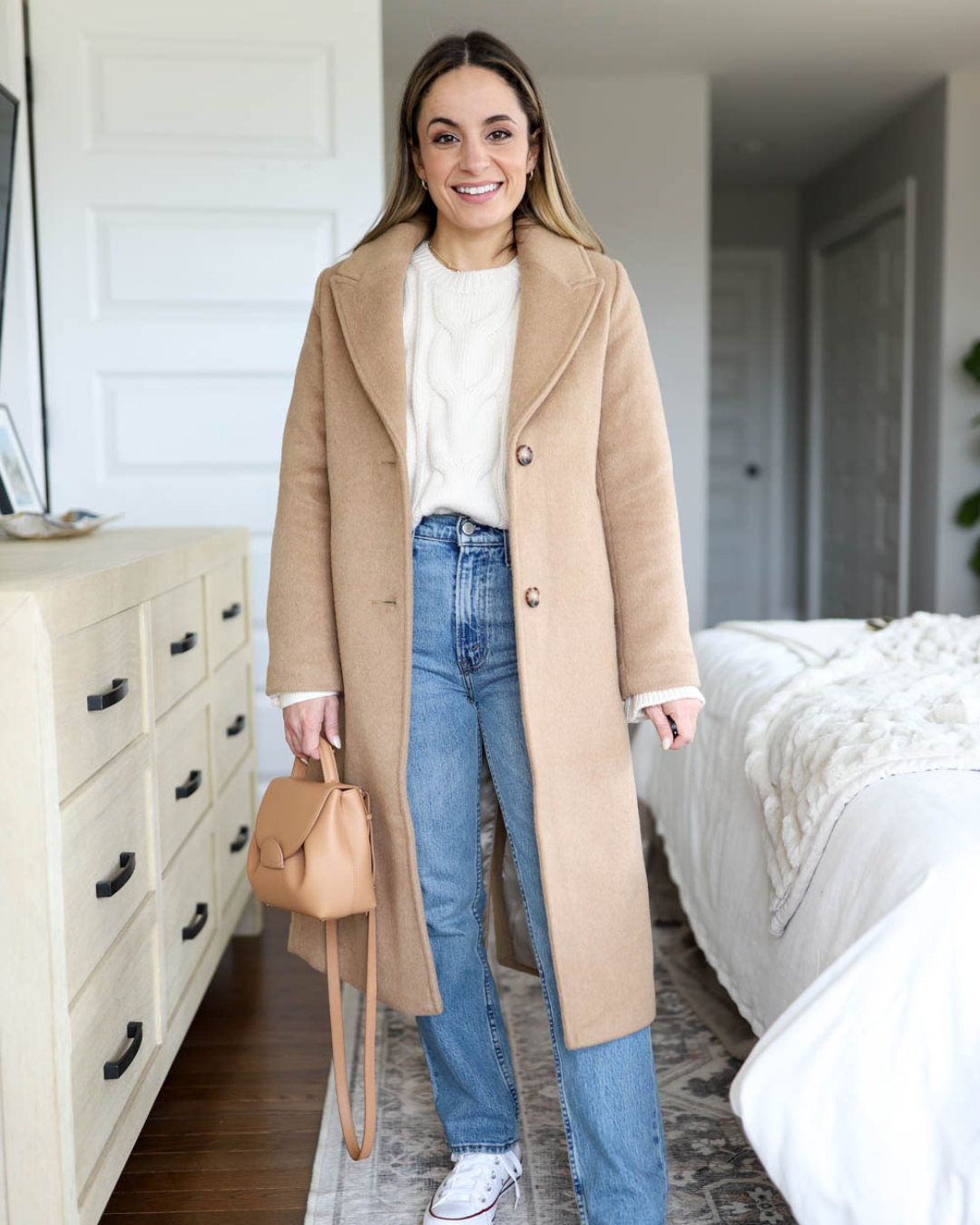 Casaco longo casual para mulher