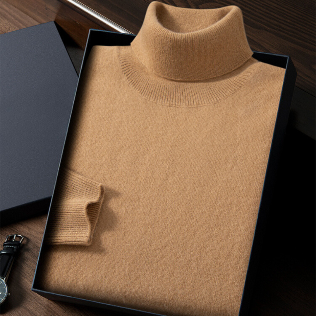 Camisola de Malha de Gola Alta para Homem