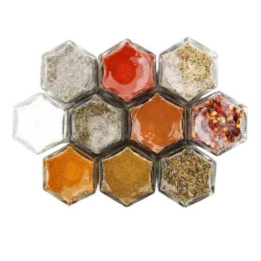 Frascos magnéticos para especiarias de 10 unidades