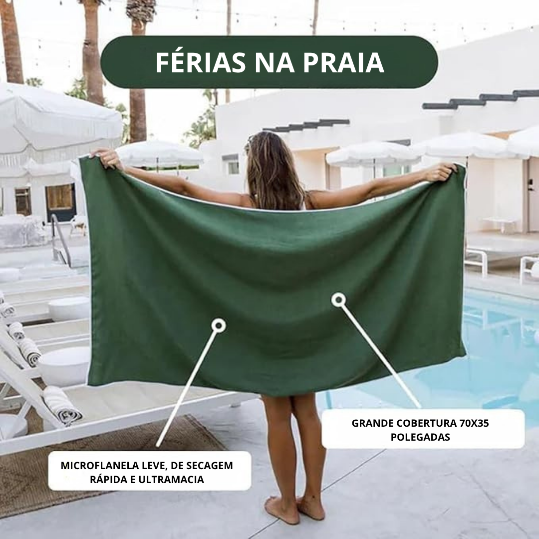 Toalha de microfibra com íman incorporado