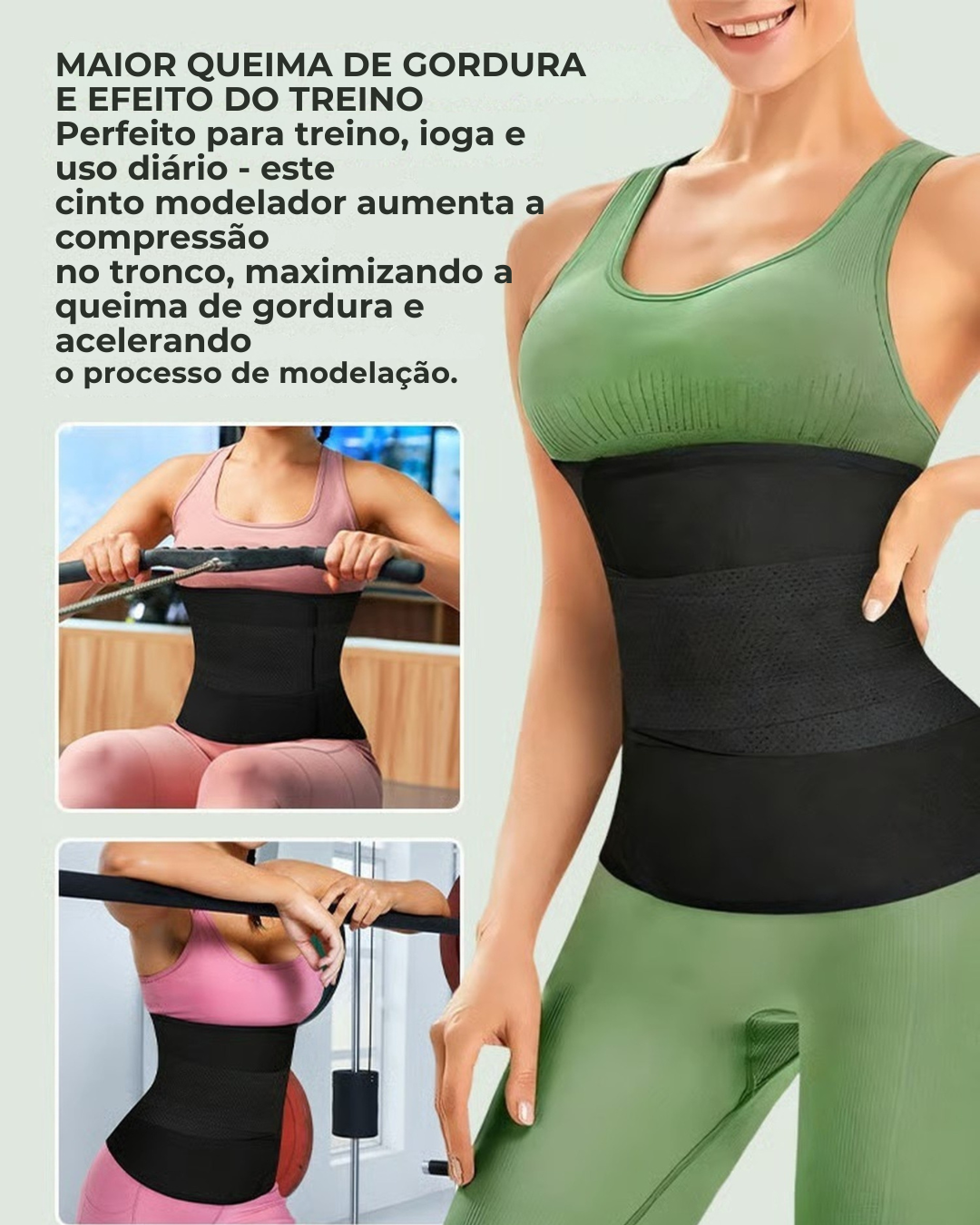 Cinto de Compressão e Suporte para Desempenho e Conforto