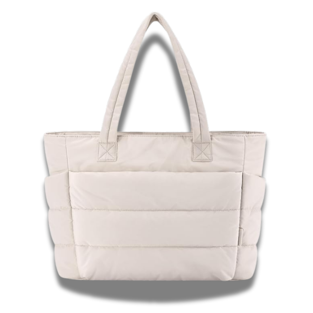 Bolsa Grande Almofadada com Alças Duplas e Design Leve para Mulher