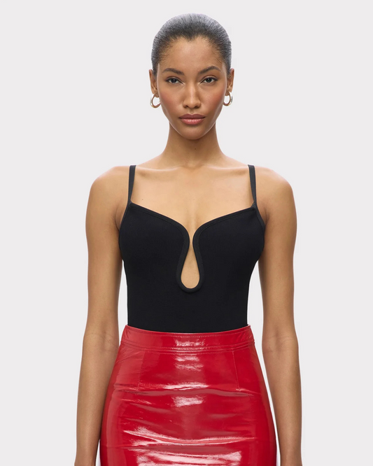 Body Sem Mangas com Decote em Forma de Coração