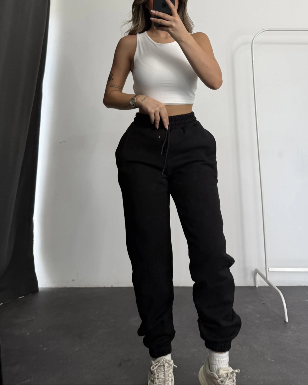 Calças desportivas para mulher com ajuste elástico