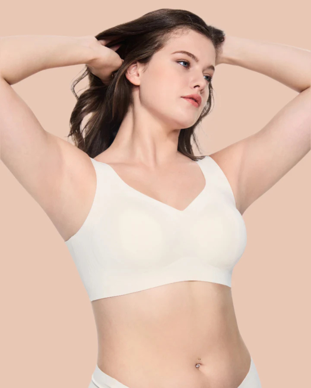 Soutien Sem Costuras para Mulher com Cobertura Total e Efeito Push-Up, Sem Aro, Ideal para o Dia a Dia. (OFERTA 2X1)