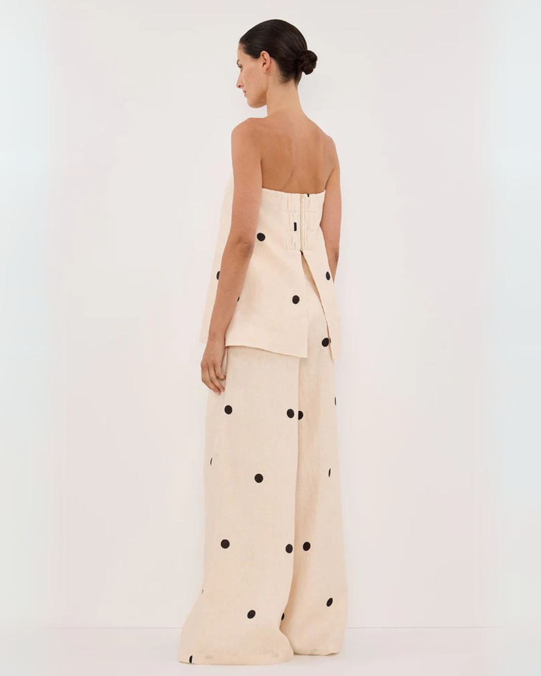 Conjunto de Calças e Top de Bolinhas para Mulher