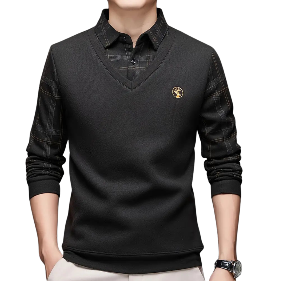 Pulôver e Camisola com Forro de Lã Elástica para Homen