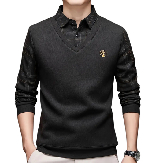 Pulôver e Camisola com Forro de Lã Elástica para Homen