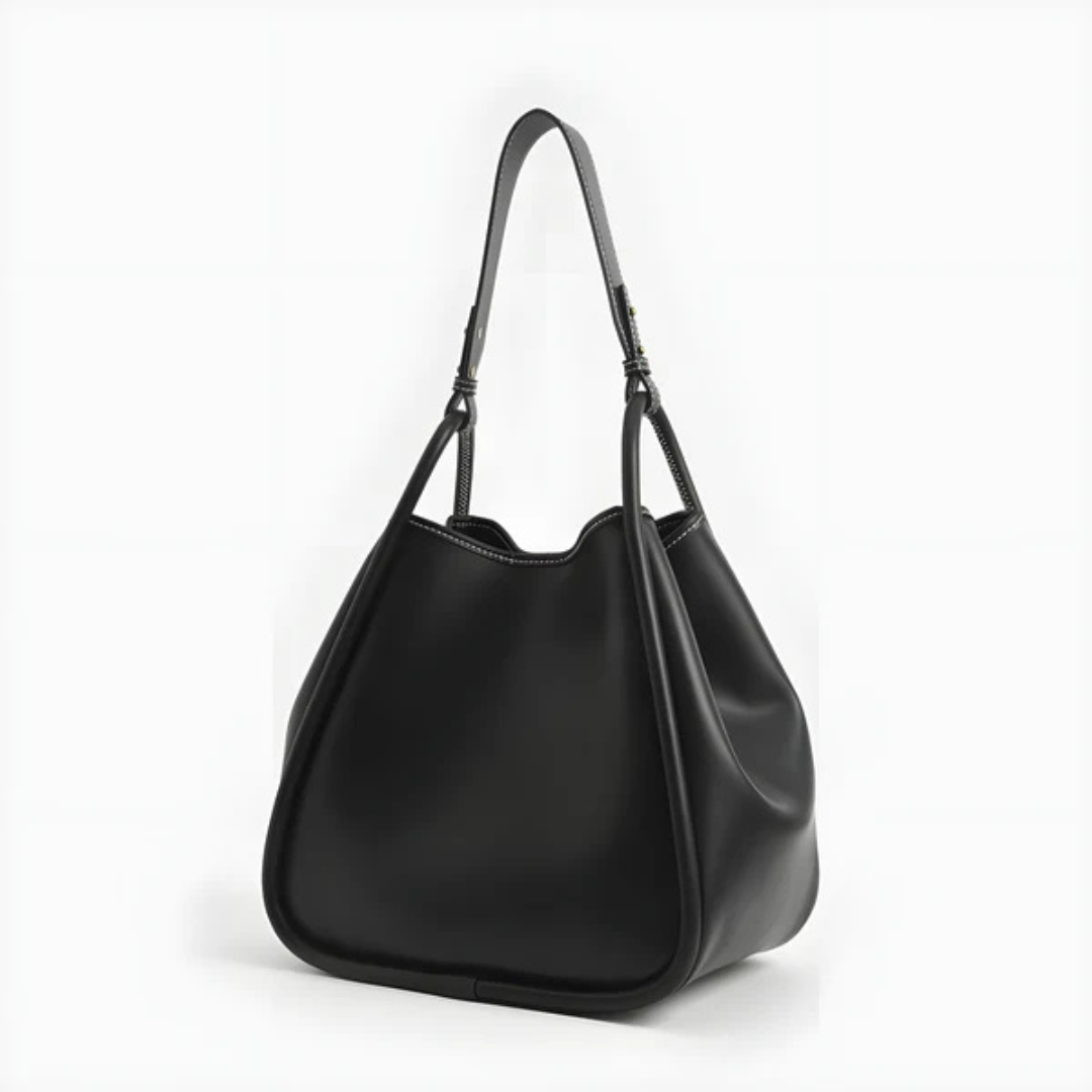 Bolsa de Ombro Elegante em Pele Sintética com Design Espaçoso e Pega Ajustável