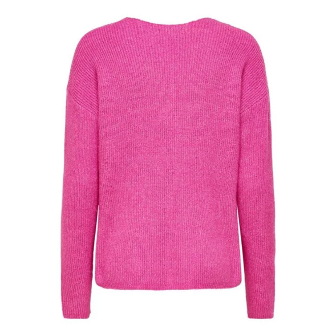 Jersey de Gola em V para Mulher