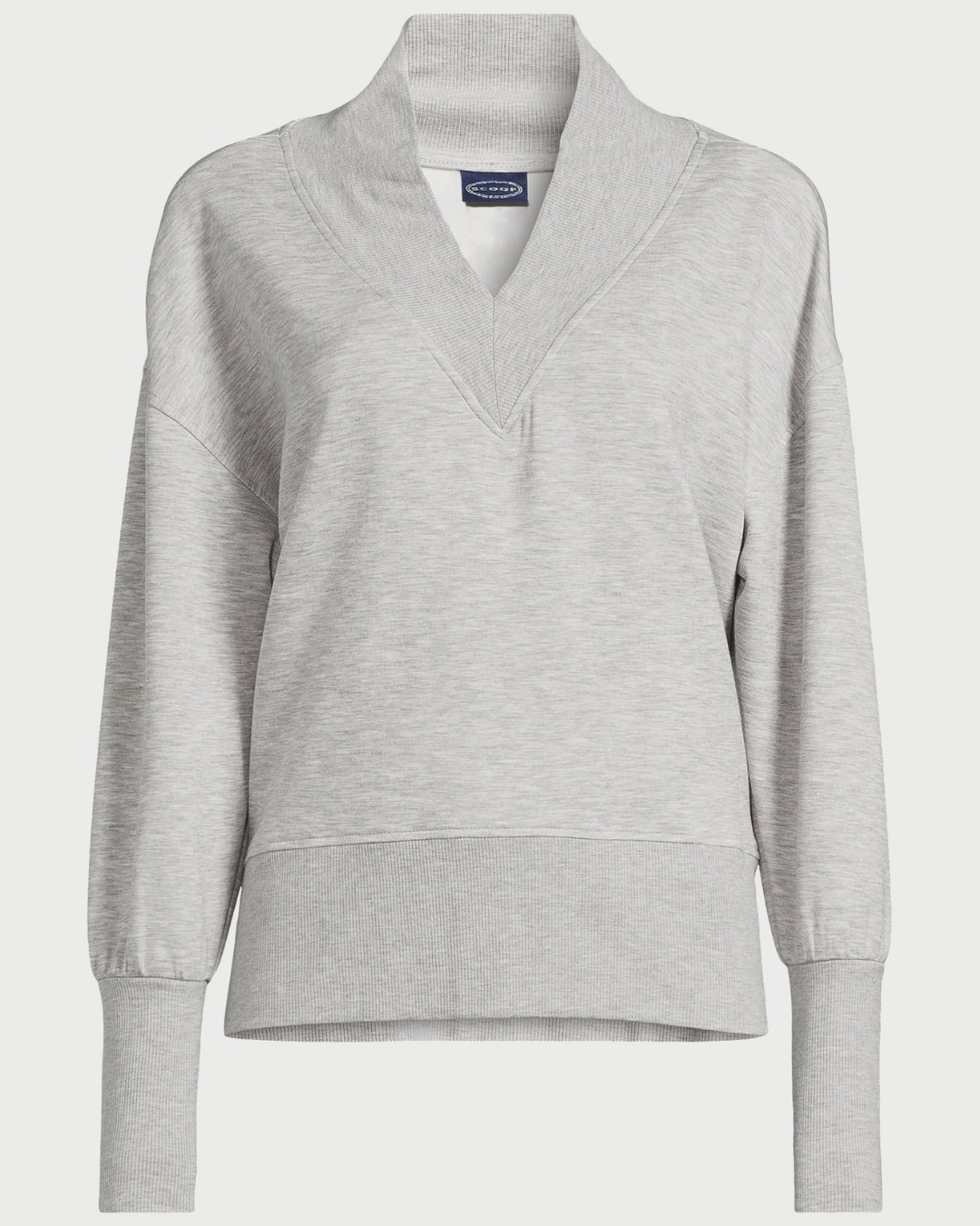 Conjunto de Duas Peças com Gola em V e Calças para Mulher