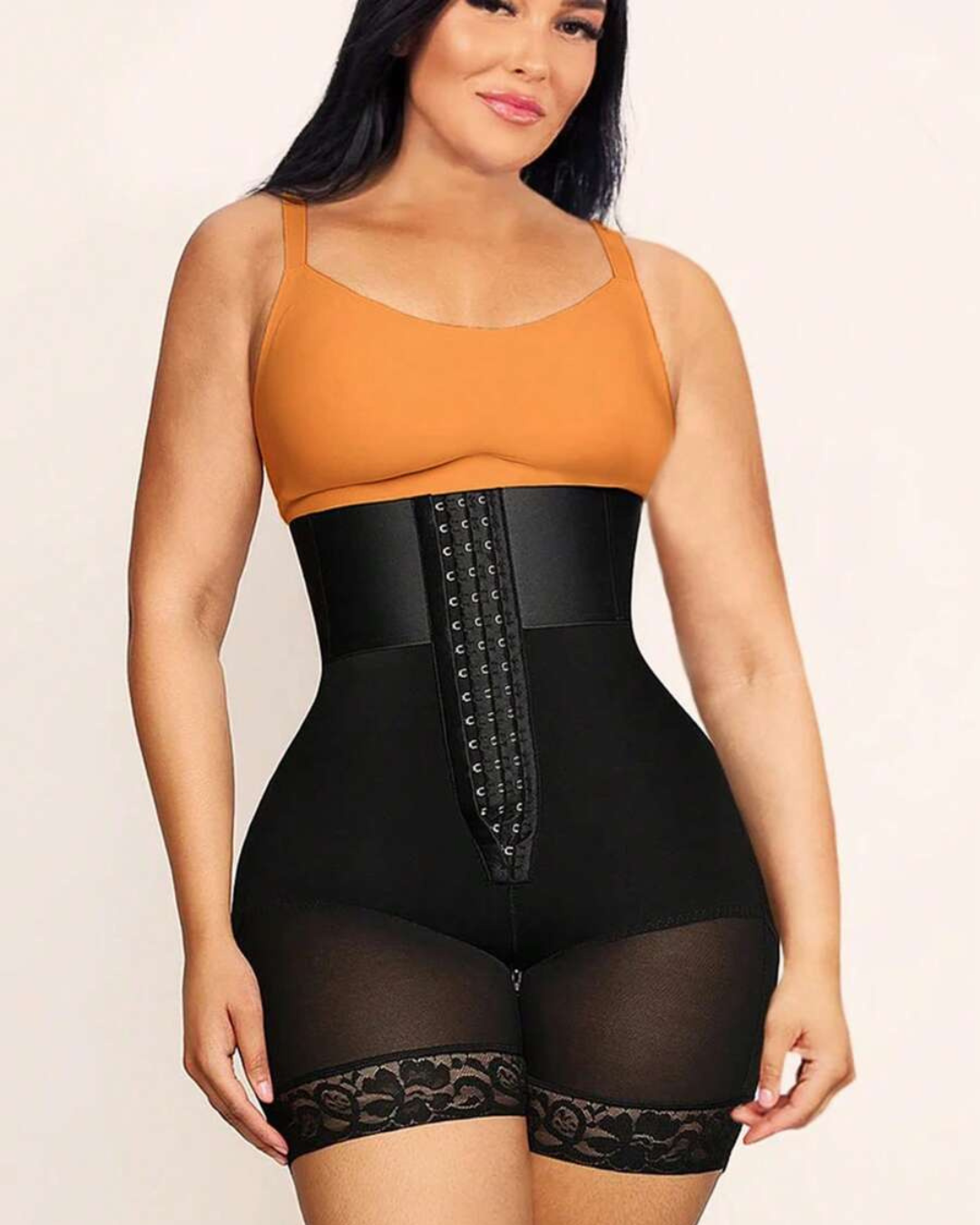 Modelador de Cintura Alta com Renda e Ganchos para Mulher (2X1 OFERTA)