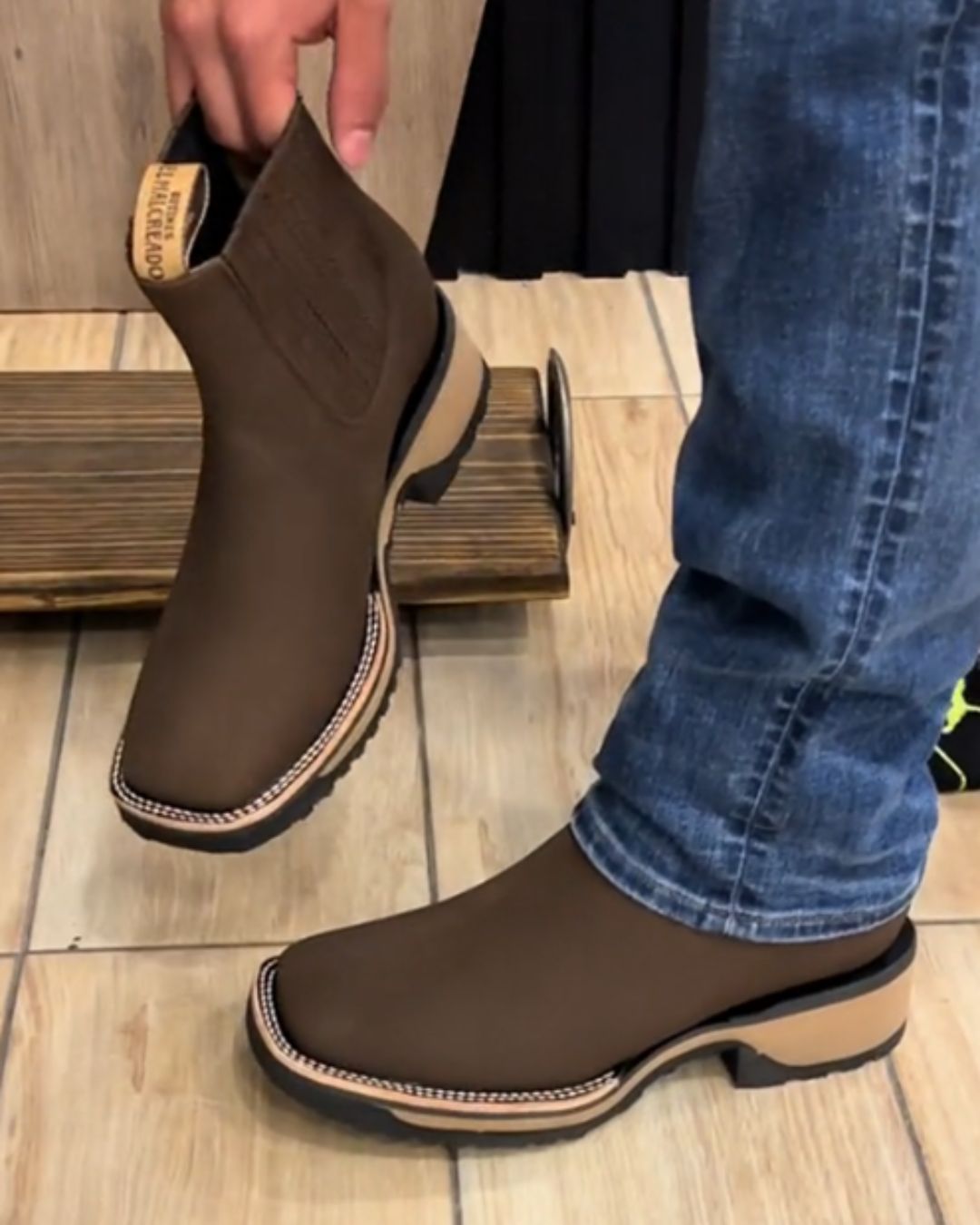 Botins Cowboy de Couro para Homens©
