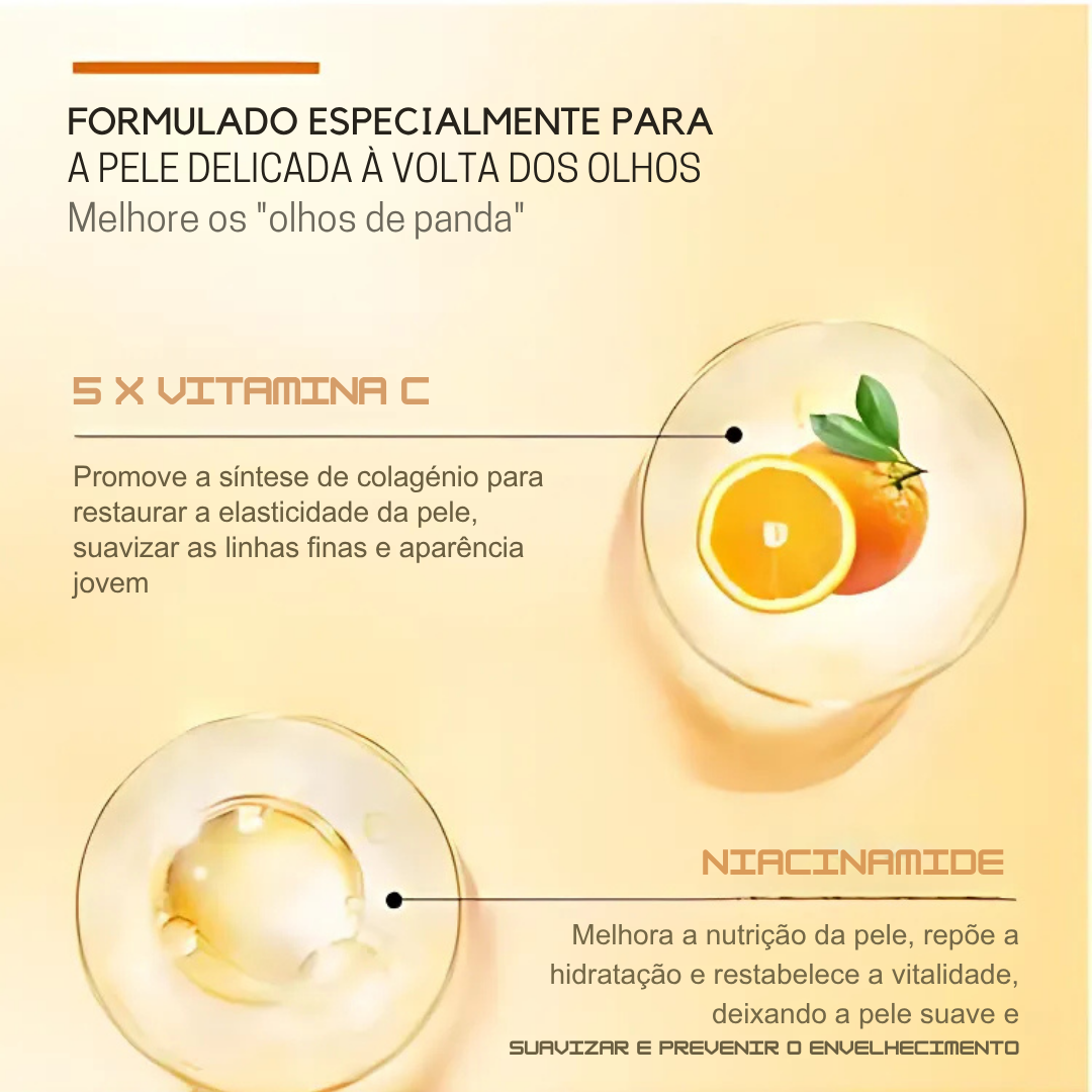 Contorno de olhos iluminador com vitamina C e niacinamida para um olhar radiante (EM PROMOÇÃO 2X1)