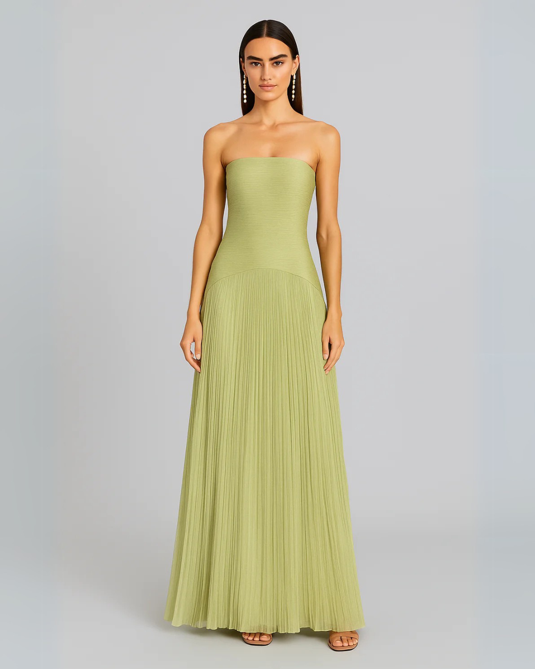 Vestido de mulher elegante em tecido macio