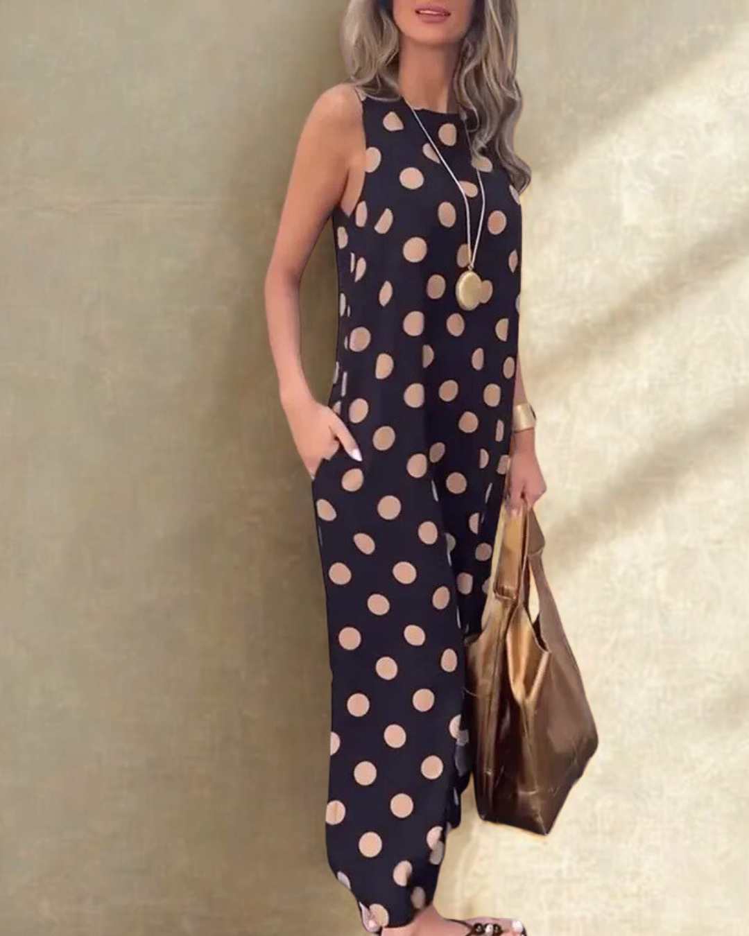 Vestido de verão sem mangas solto