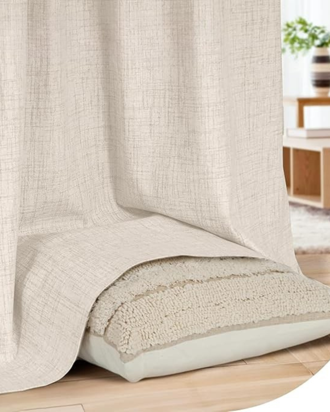 Cortina Dupla de Camada com Bloqueio de Luz (Dimensões 213 cm de comprimento x 132 cm de largura)