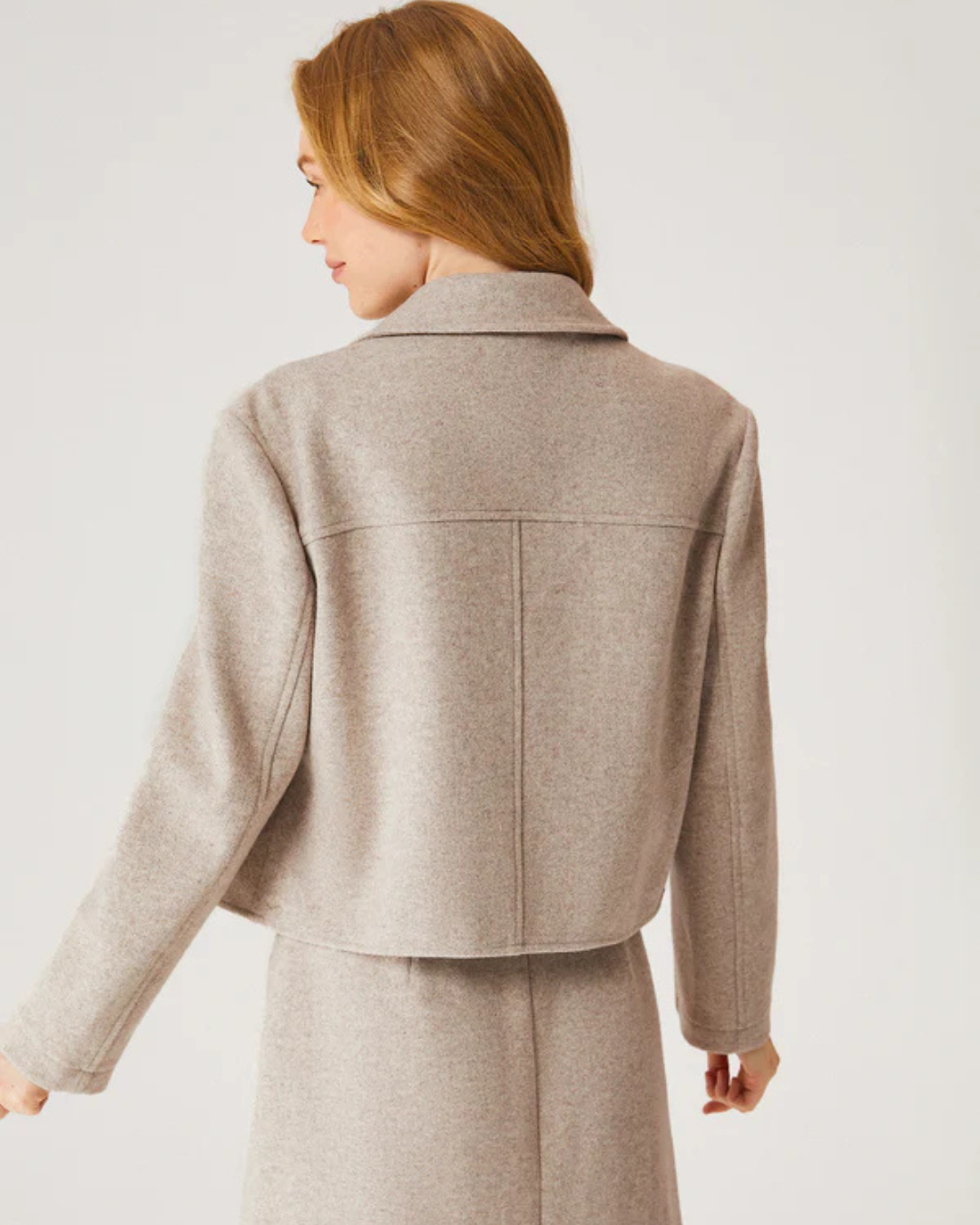 Casaco Curto com Fecho de Correr para Mulher