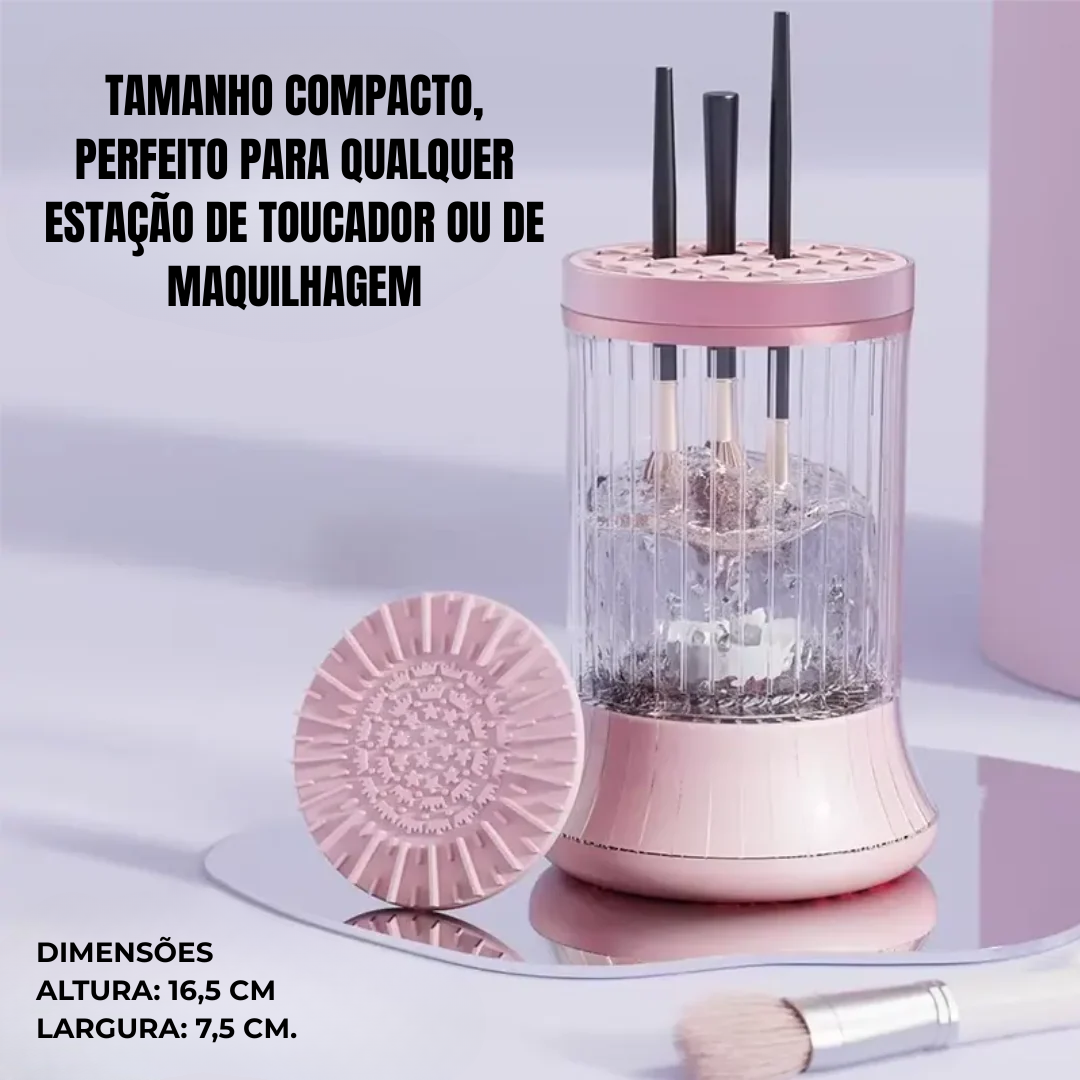 Máquina de limpeza para pincéis de maquilhagem
