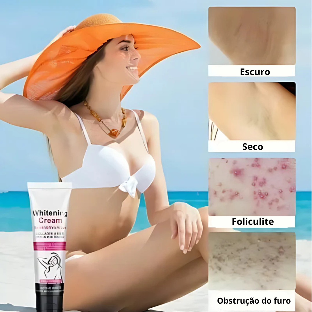 Creme clareador para clarear a pele das axilas, pernas e joelhos (OFERTA 2X1 GRÁTIS)