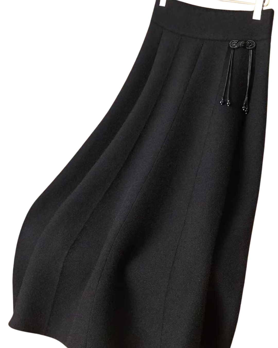 Saia Comprida Larga para Mulher com Bainha de 8 Pregas