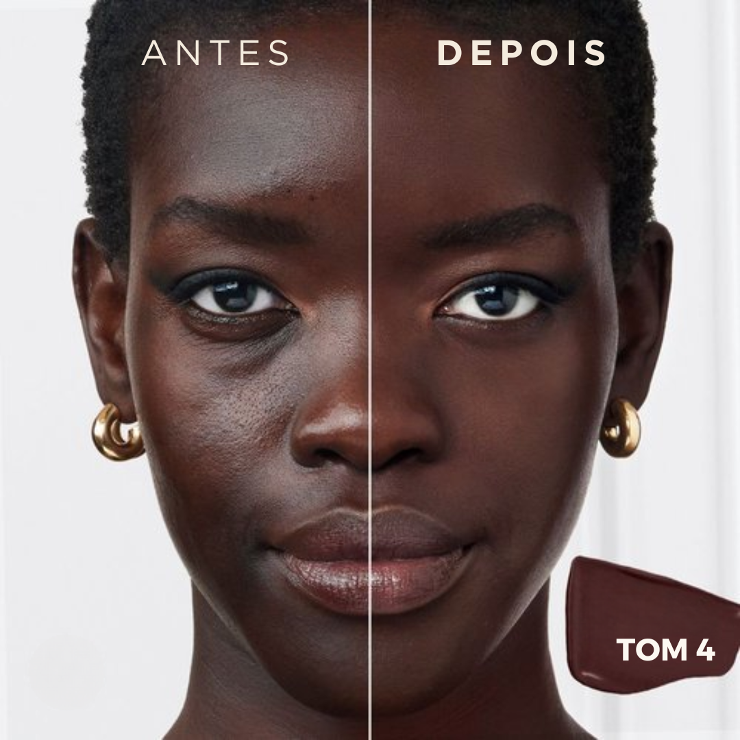 Base de maquilhagem que cuida da sua pele e dura 48 horas sem manchar (EM PROMOÇÃO 2X1)