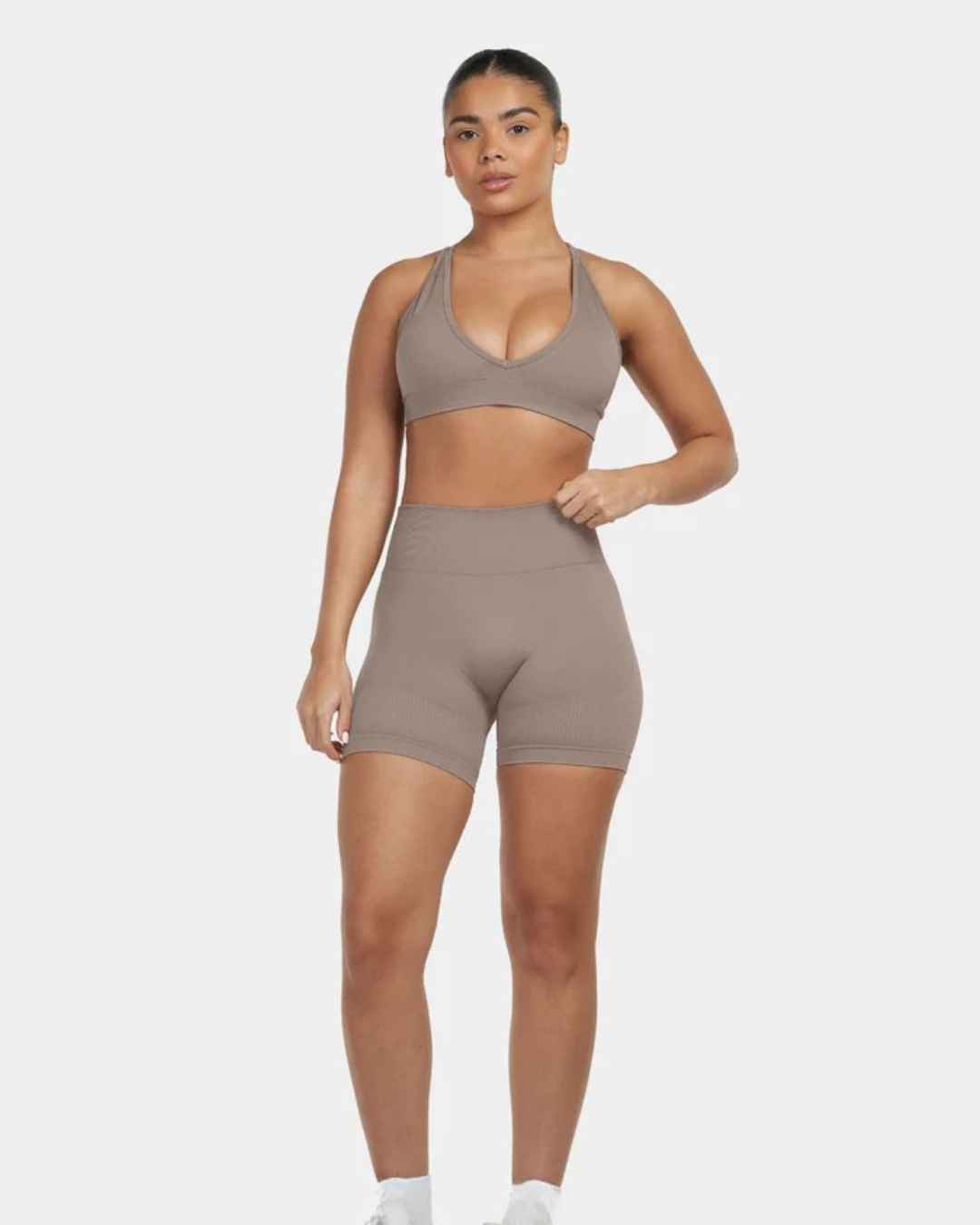 Calções Desportivos Sem Costuras com Efeito Sculpt e Design Canelado (OFERTA 2X1)