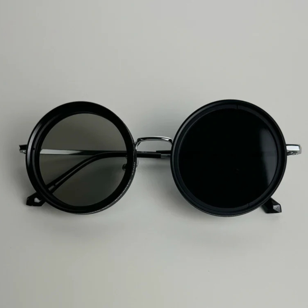 Óculos de sol ajustáveis redondos polarizados unissexo