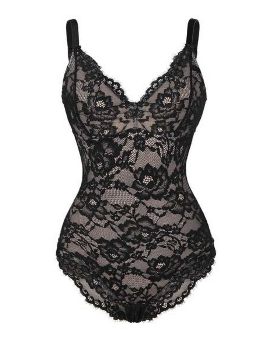 Body de Renda que Realça a Figura, com Efeito Modelador e Design Elegante