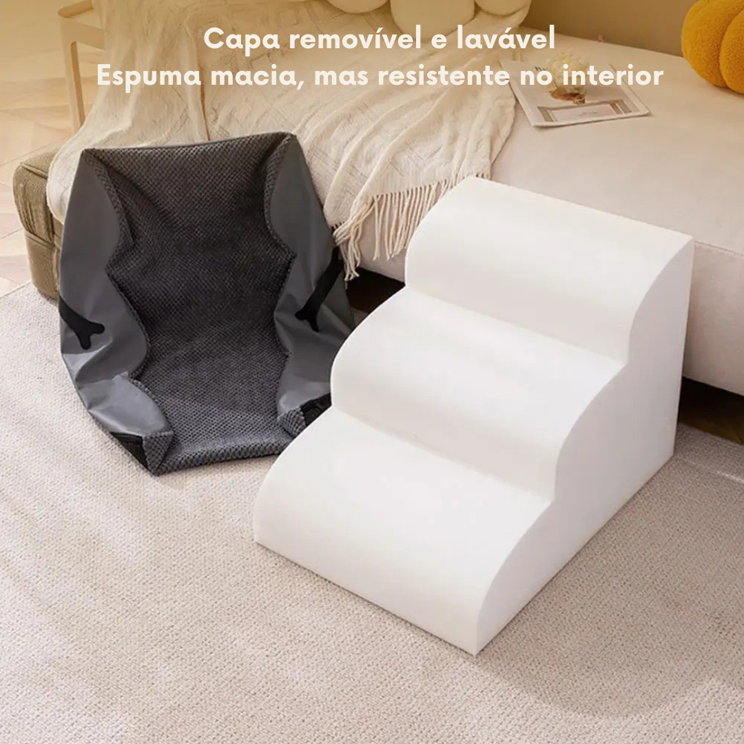 Escada ajustável com design suave e antiderrapante para animais de estimação