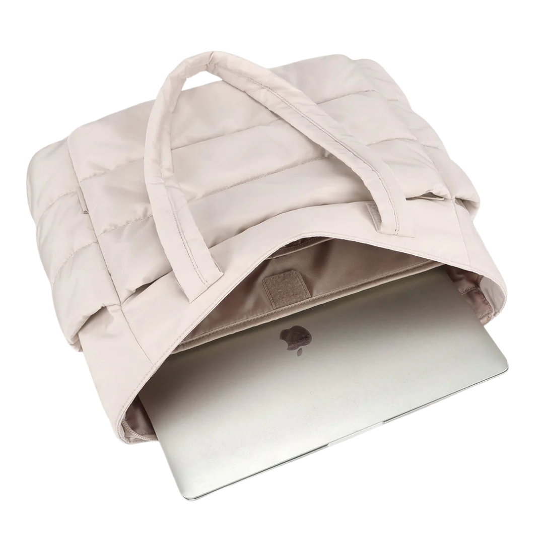 Bolsa Grande Almofadada com Alças Duplas e Design Leve para Mulher