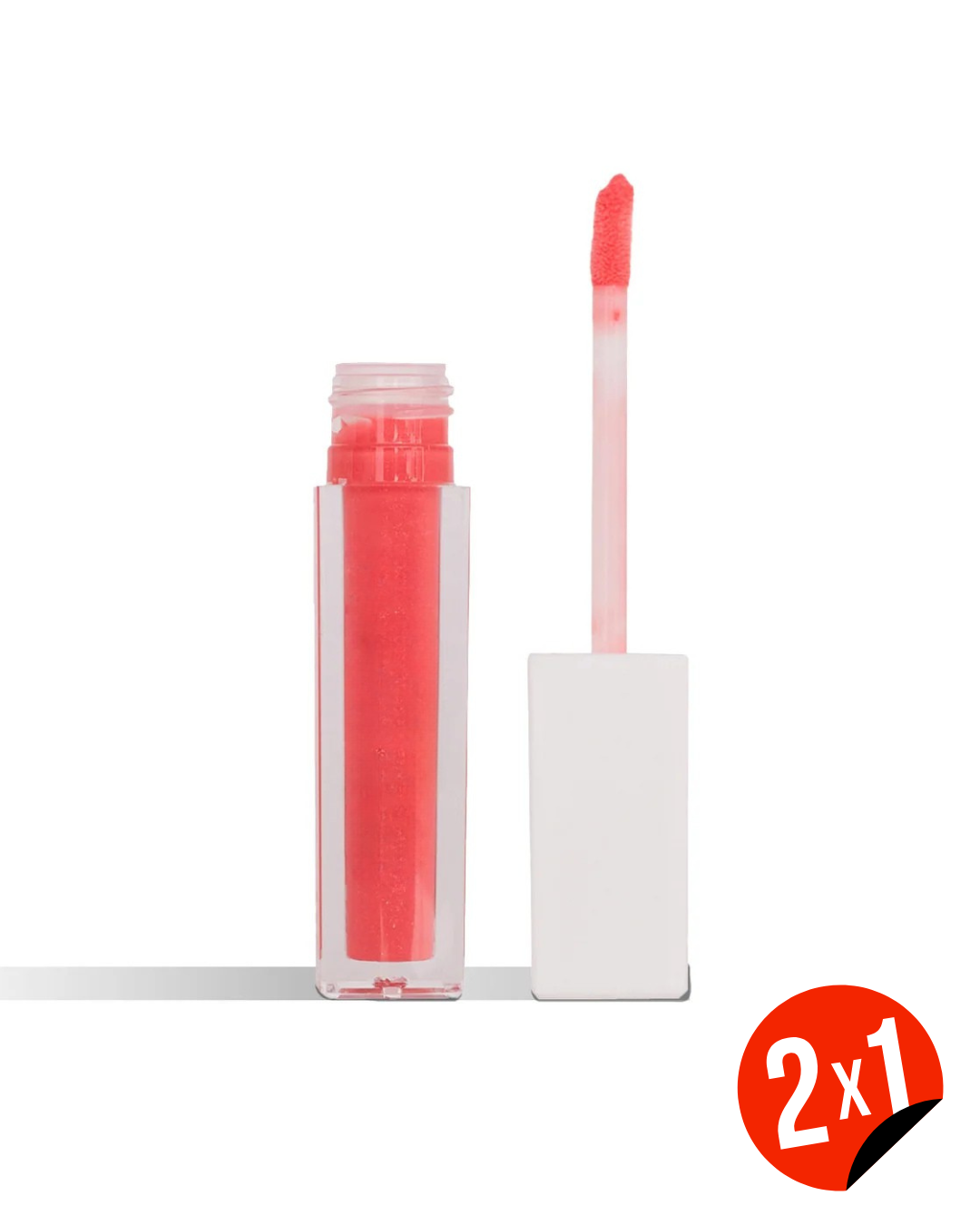 Brilho Labial em Tons de Coral e Bronze, Acabamento Luminoso e Efeito Volumizador (OFERTA 2X1)