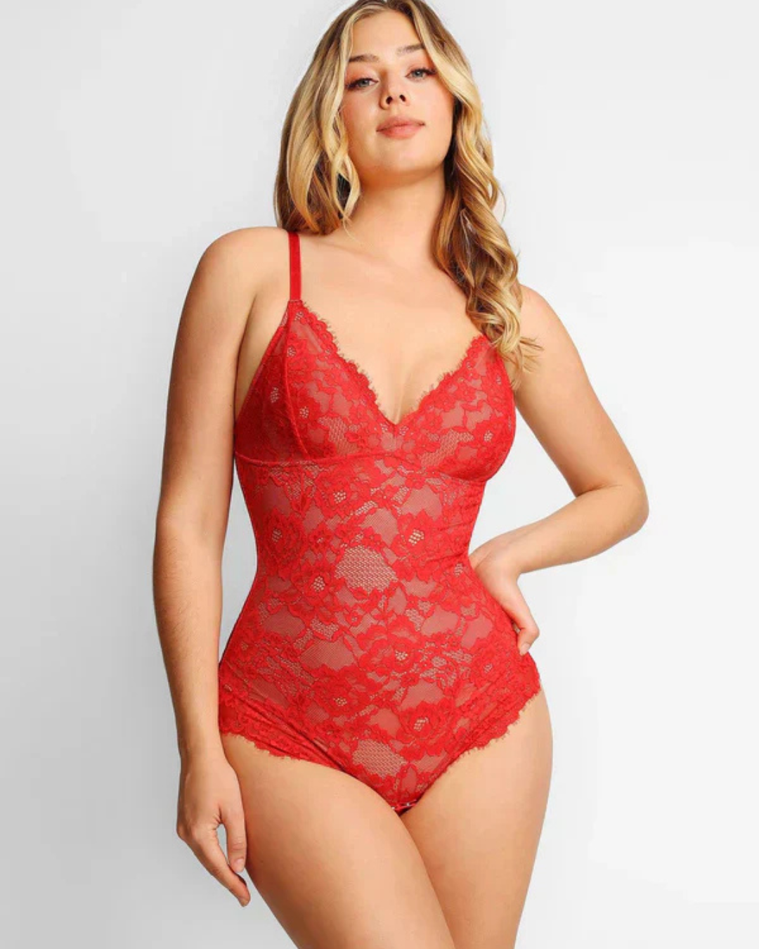 Body de Renda que Realça a Figura, com Efeito Modelador e Design Elegante