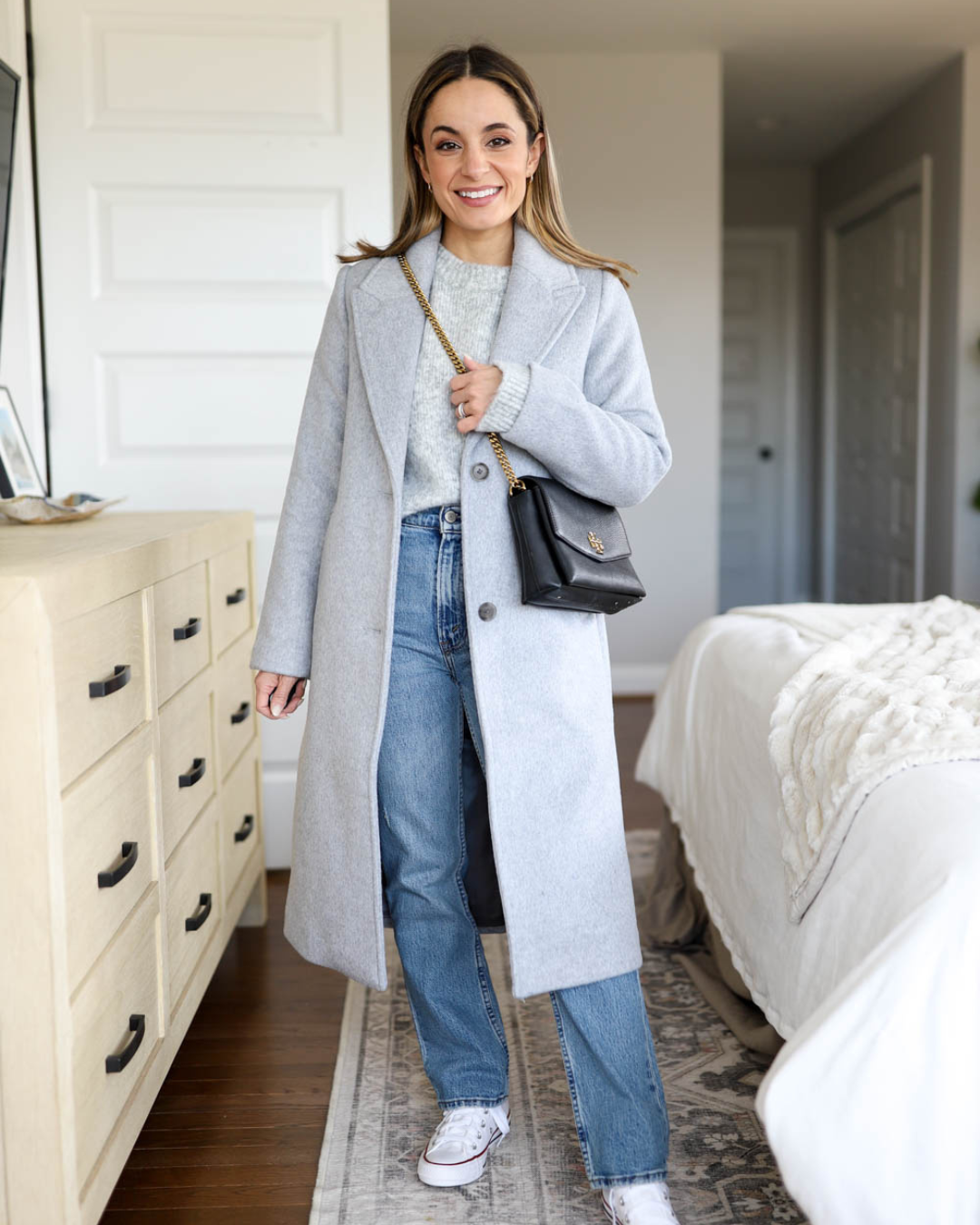 Casaco longo casual para mulher