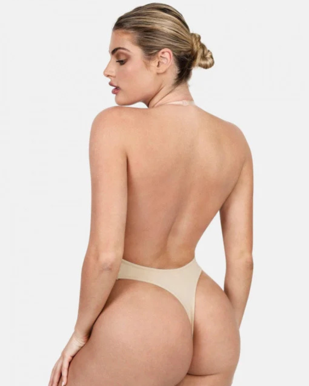 Body Decotado com Copas Push-Up e Fecho Frontal Invisível