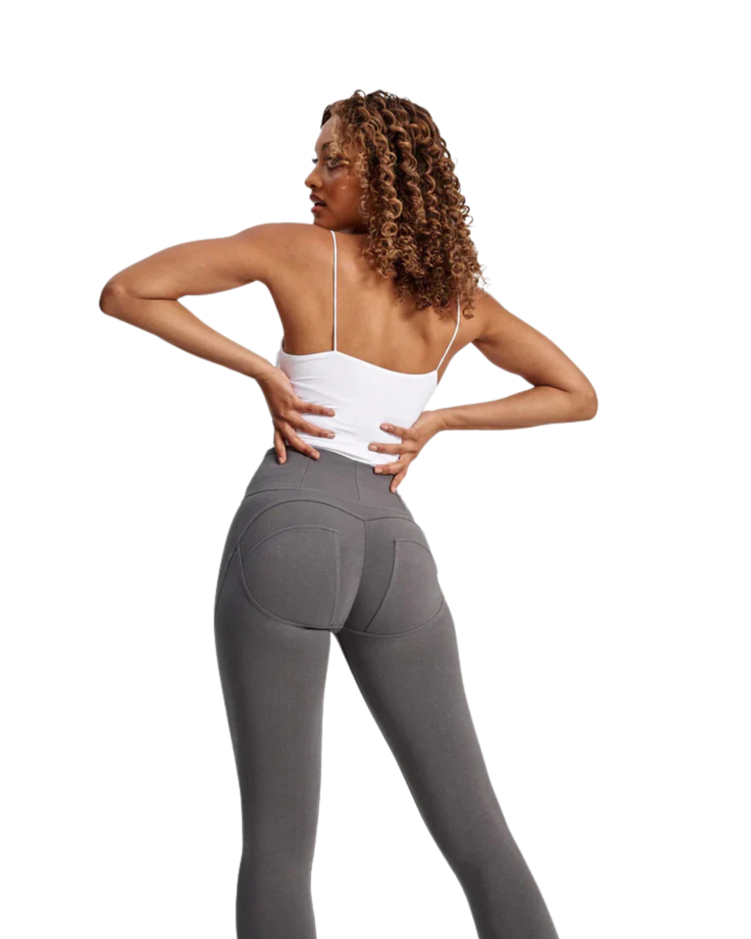 Leggings de Cintura Subida com Fecho de Correr à Frente para Mulher