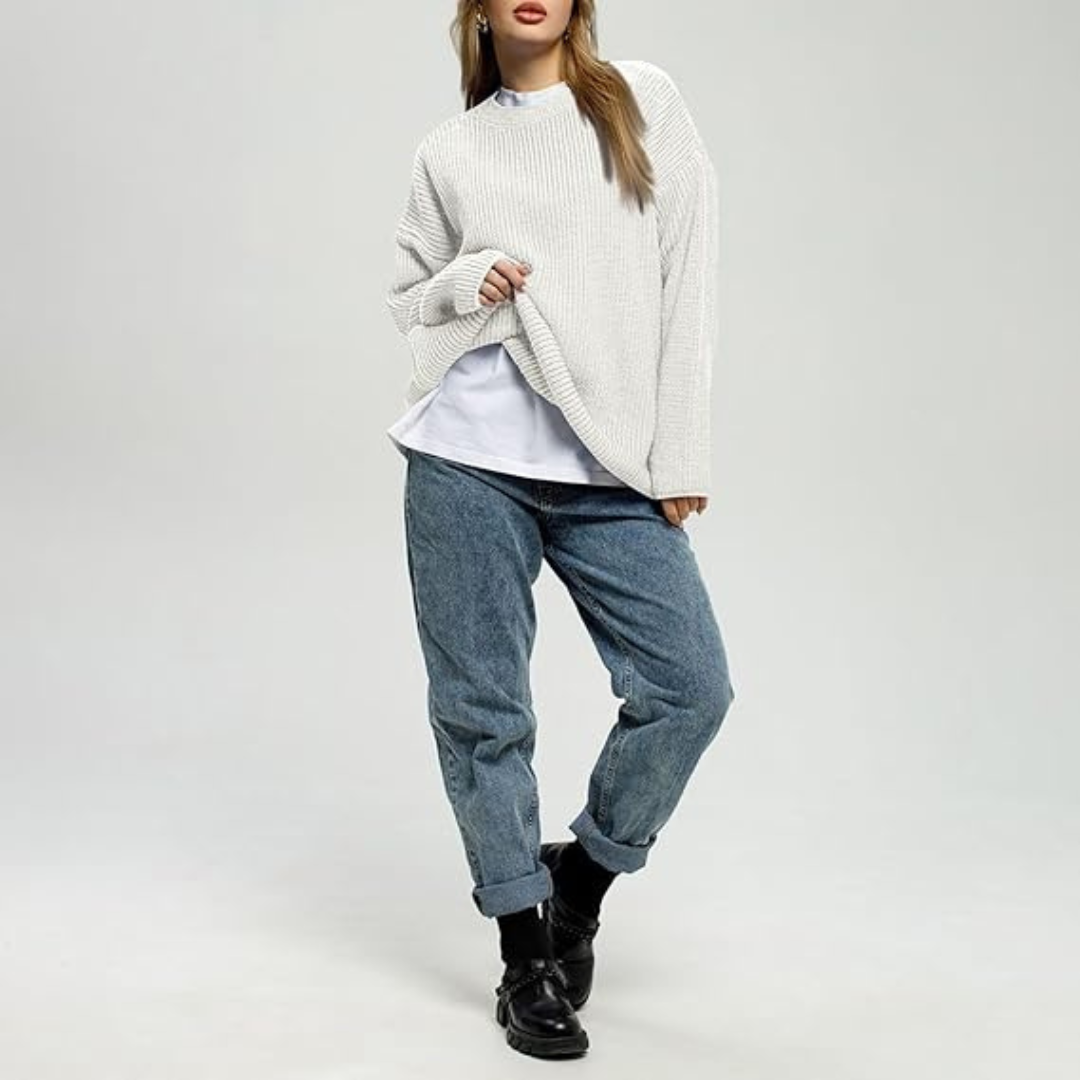 Camisa de Algodão com Mangas Compridas e Textura Canelada