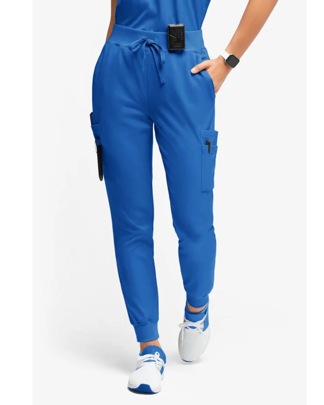 Conjunto de Farda Médica para Mulher com Bolsos Multifuncionais e Tecido Respirável