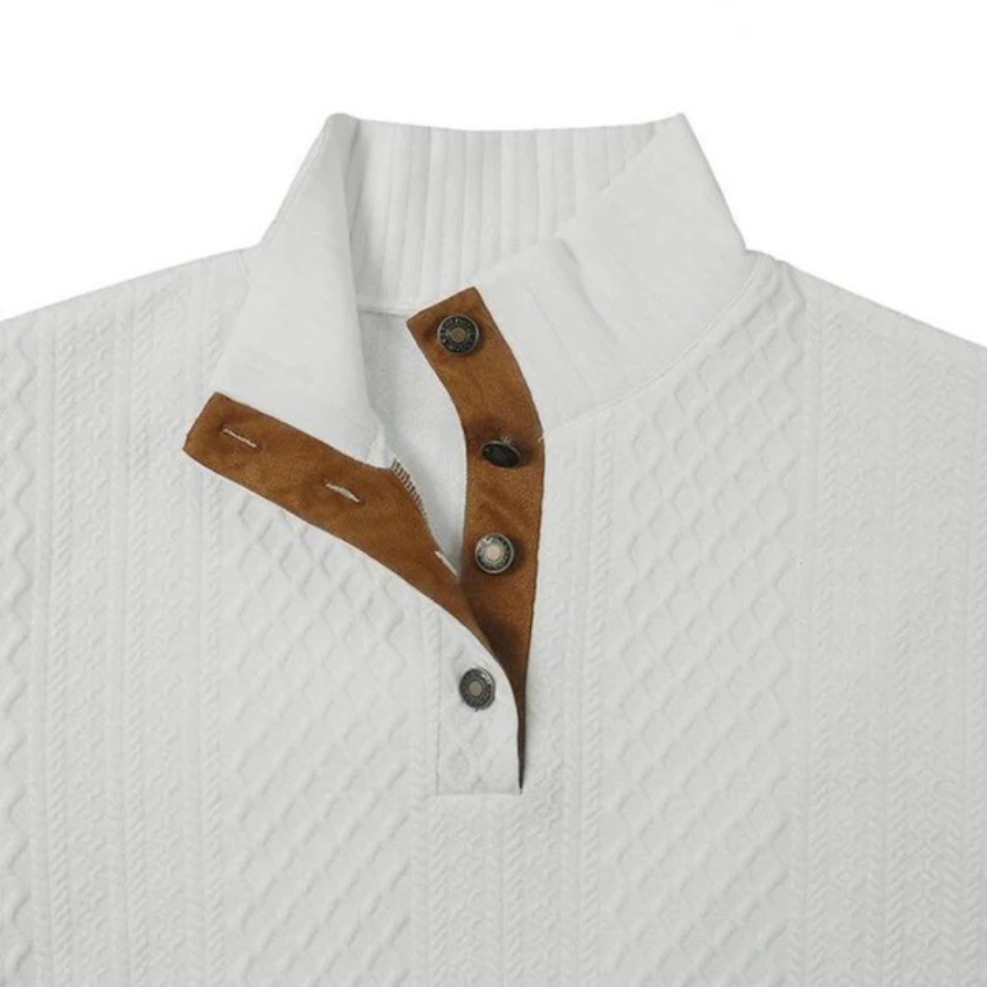 Jersey Informal de Manga Longa com Cotoveleiras para Homem