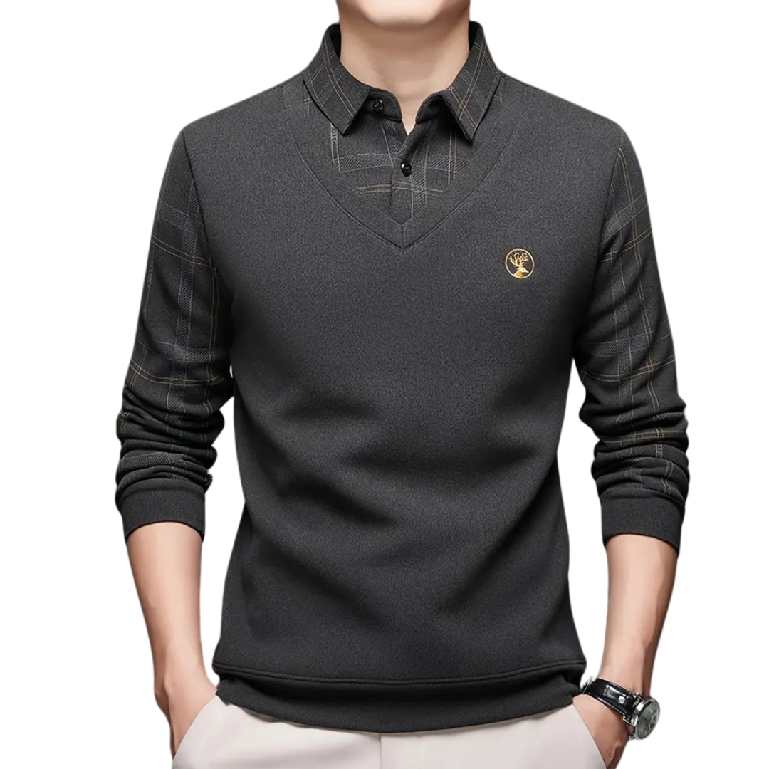 Pulôver e Camisola com Forro de Lã Elástica para Homen