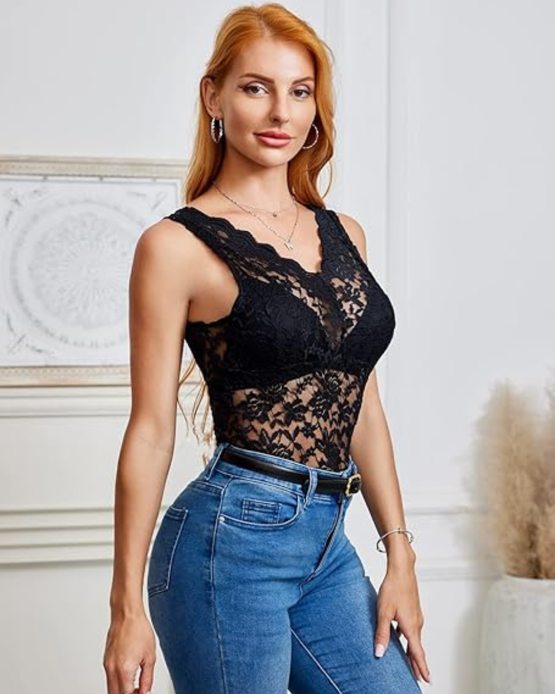 Soutien de renda estilo colete para mulher