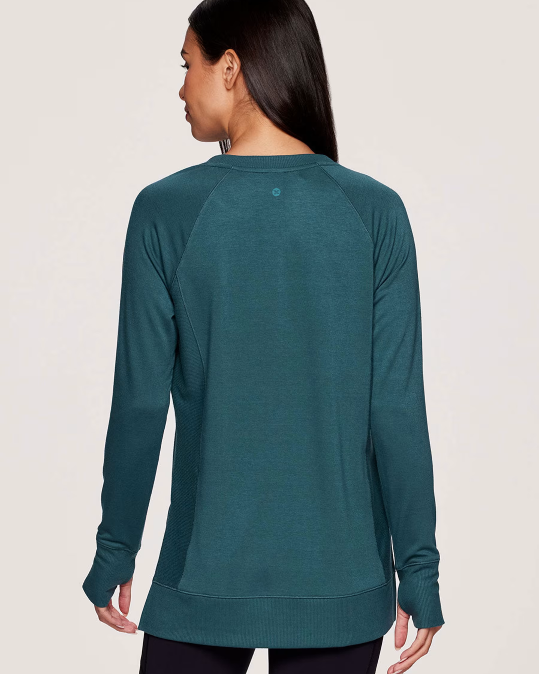 Camisola de Manga Comprida com Gola Redonda e Corte Largo para Mulher