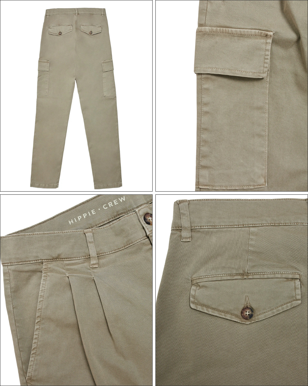 Calças Cargo de Linho de Algodão para Homem