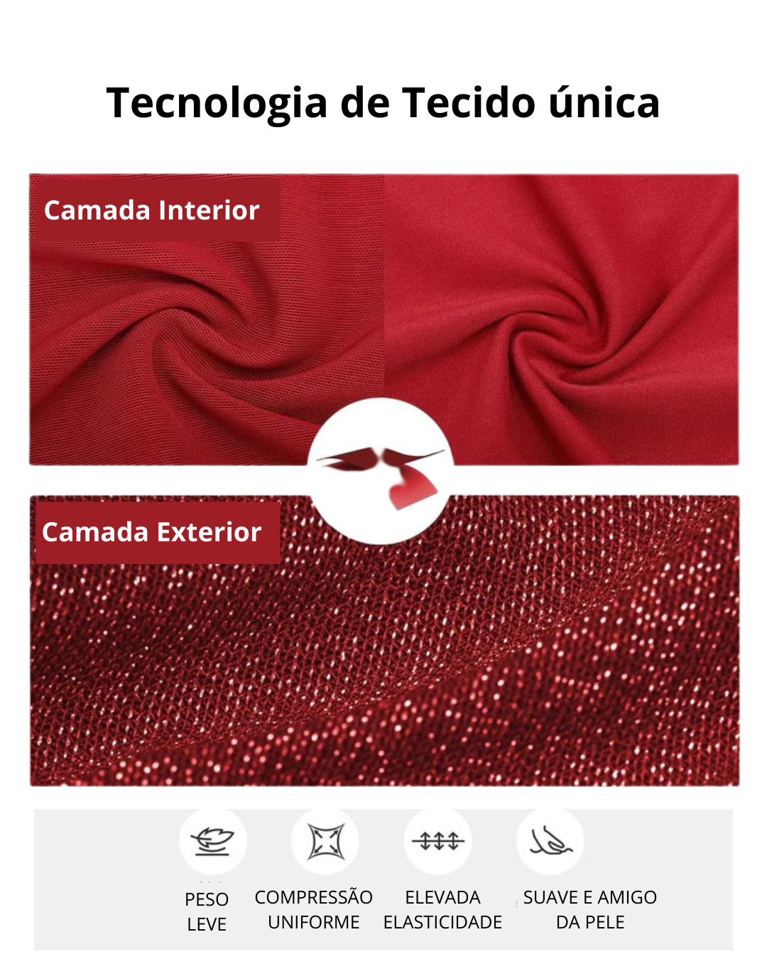 Vestido de Festa Justo com Efeito Cintilante e Mangas Compridas