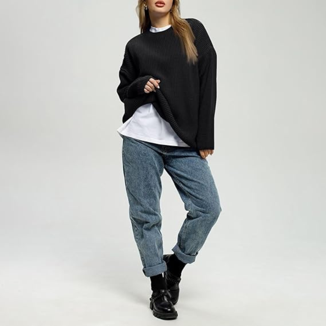 Camisa de Algodão com Mangas Compridas e Textura Canelada